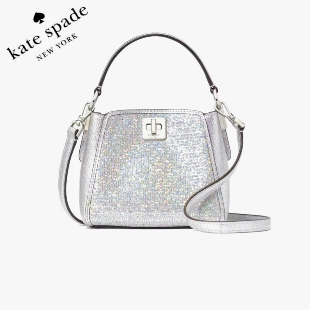 NWT KATE SPADE Phoebe Glitter Mini Top Handle Crossbody